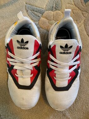 adidas Kids White, Red & Black Athletic Sneakers